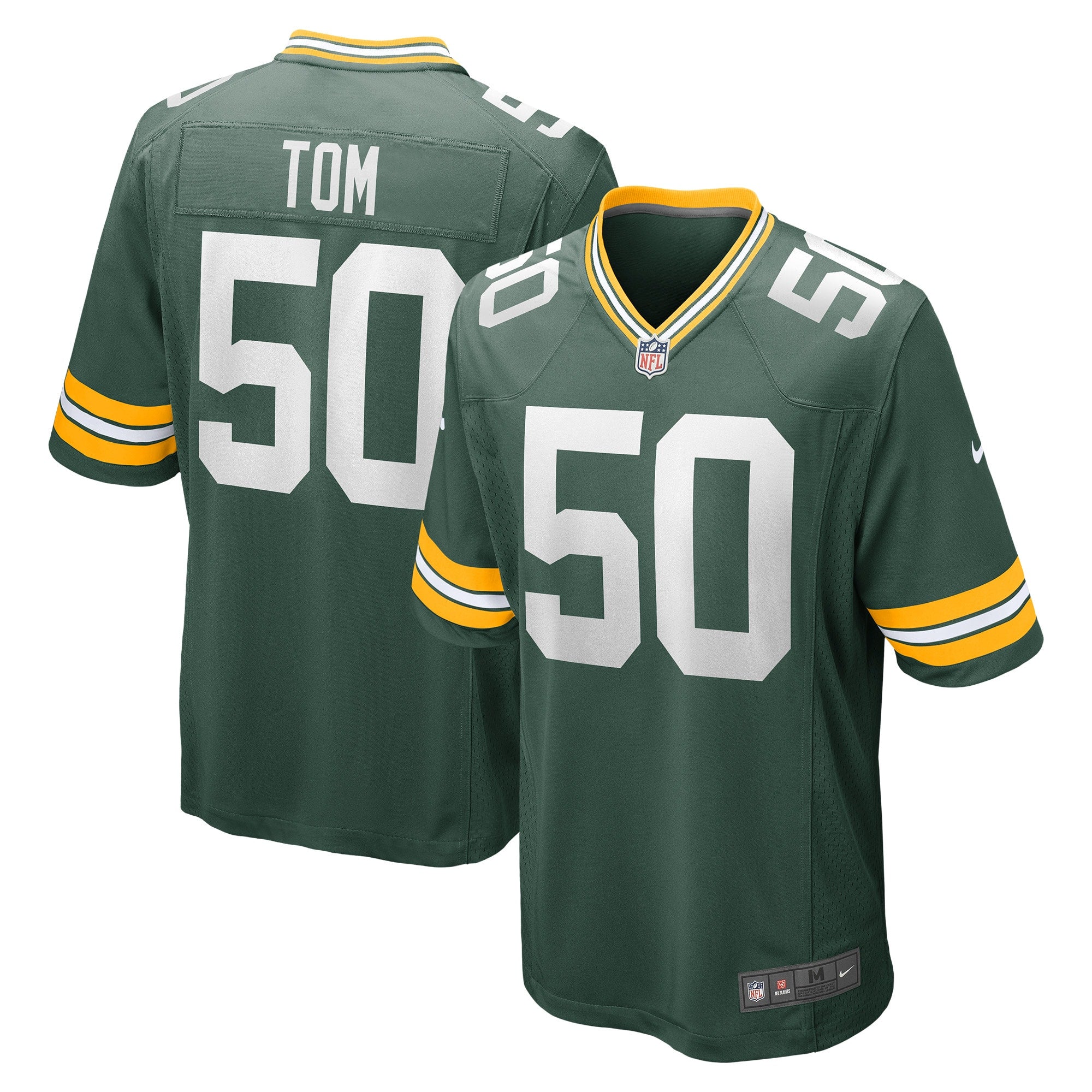 Zach Tom Green Bay Packers Nike Game Player Jersey   Green