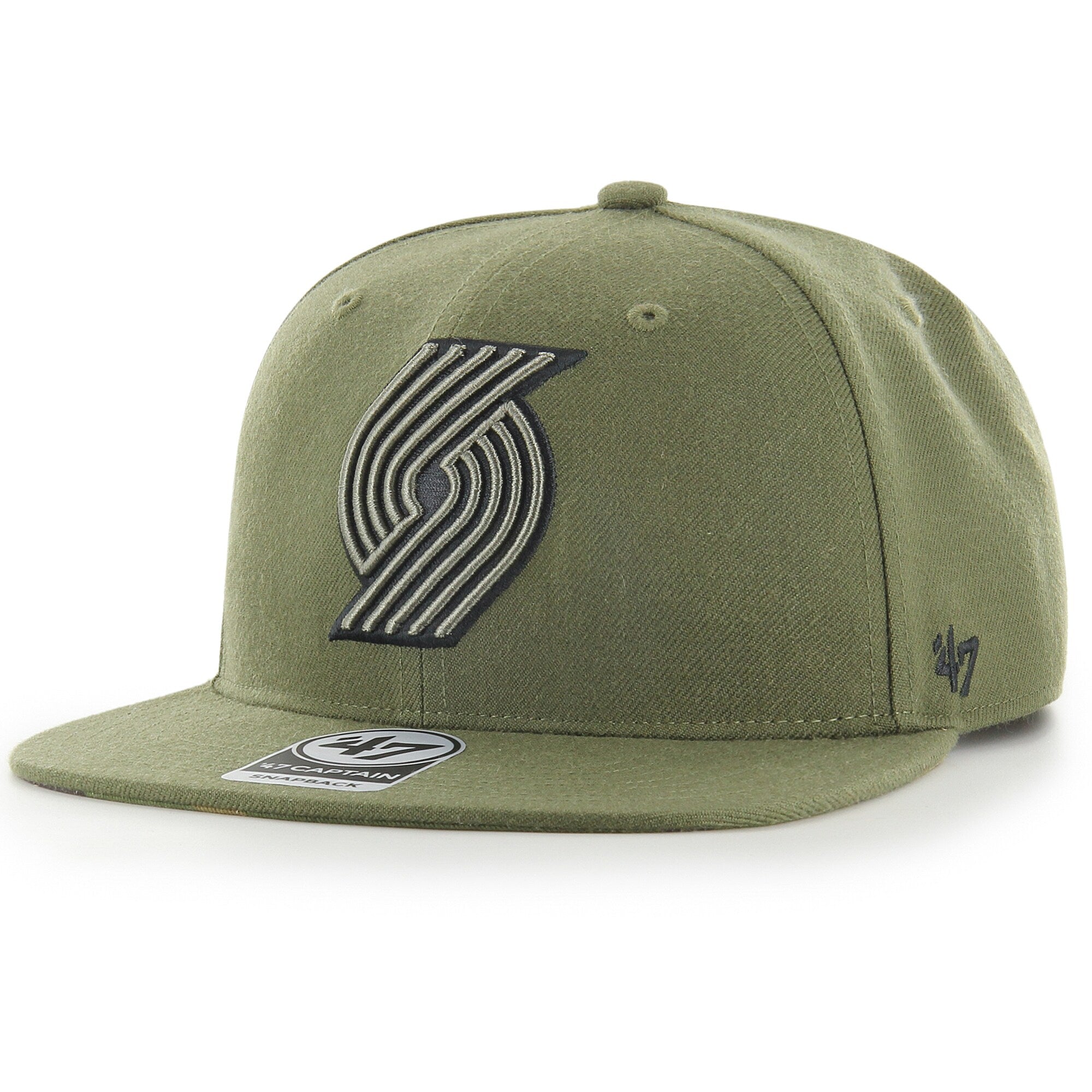 Portland Trail Blazers '47 Ballpark Camo Captain Snapback Hat - Olive