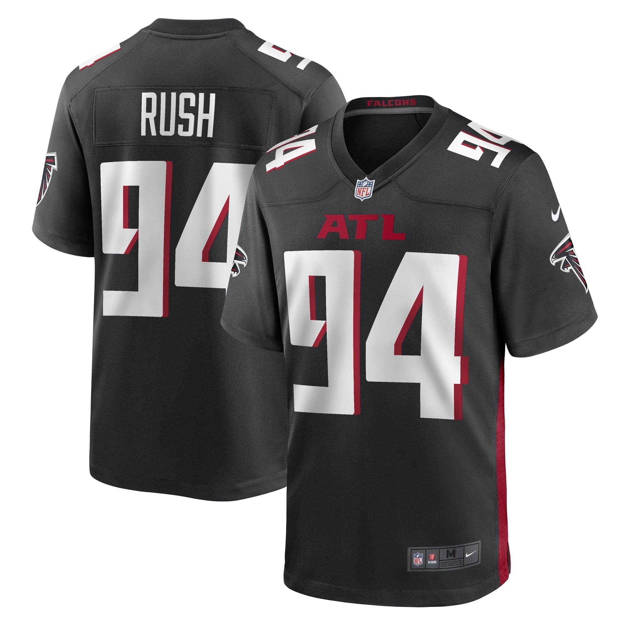 Men s Nike Anthony Rush Black Atlanta Falcons Game Player Jersey