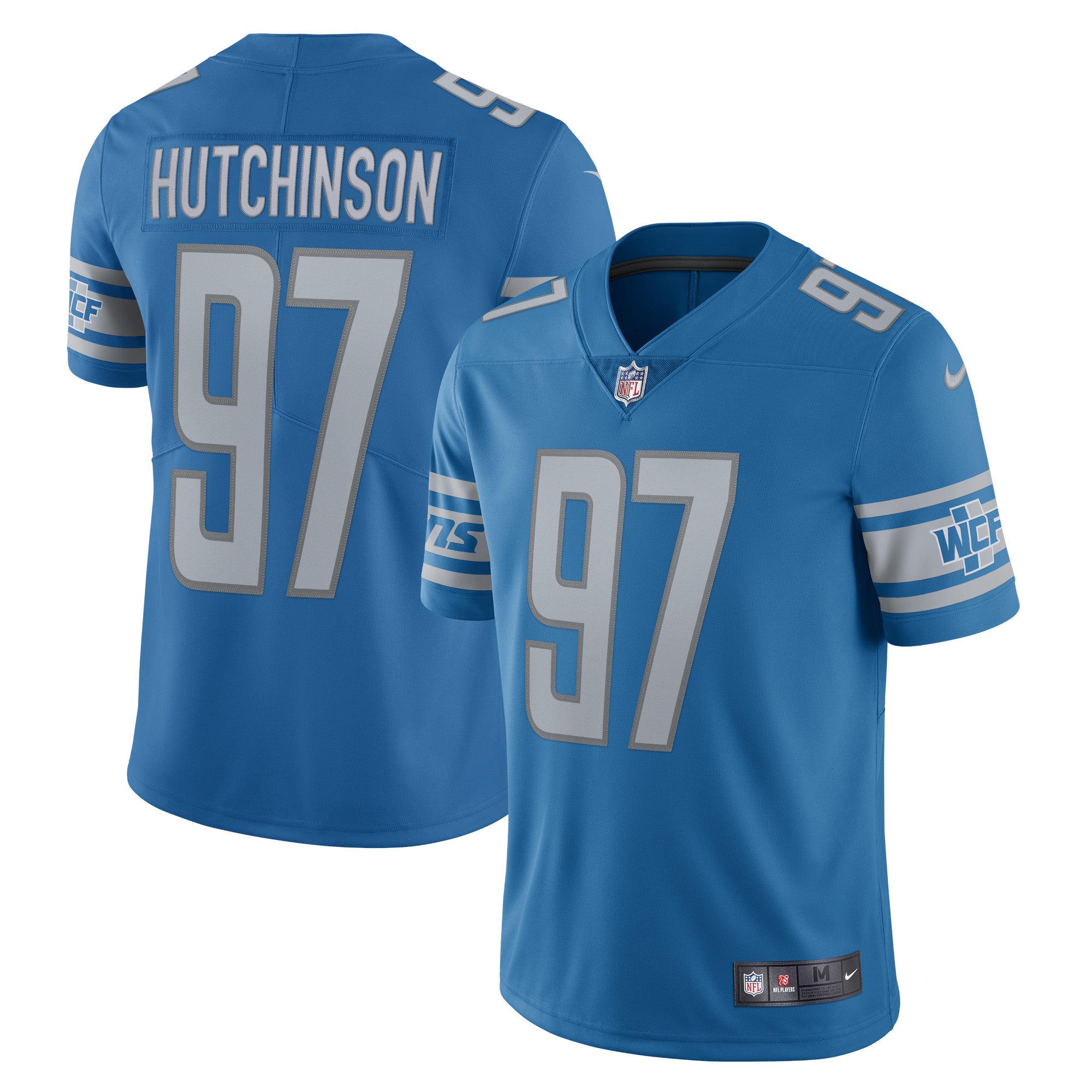 Aidan Hutchinson Detroit Lions Nike Team Vapor Limited Jersey   Blue