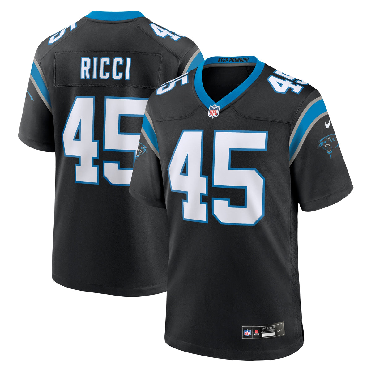 Giovanni Ricci Carolina Panthers Nike Team Game Jersey   Black