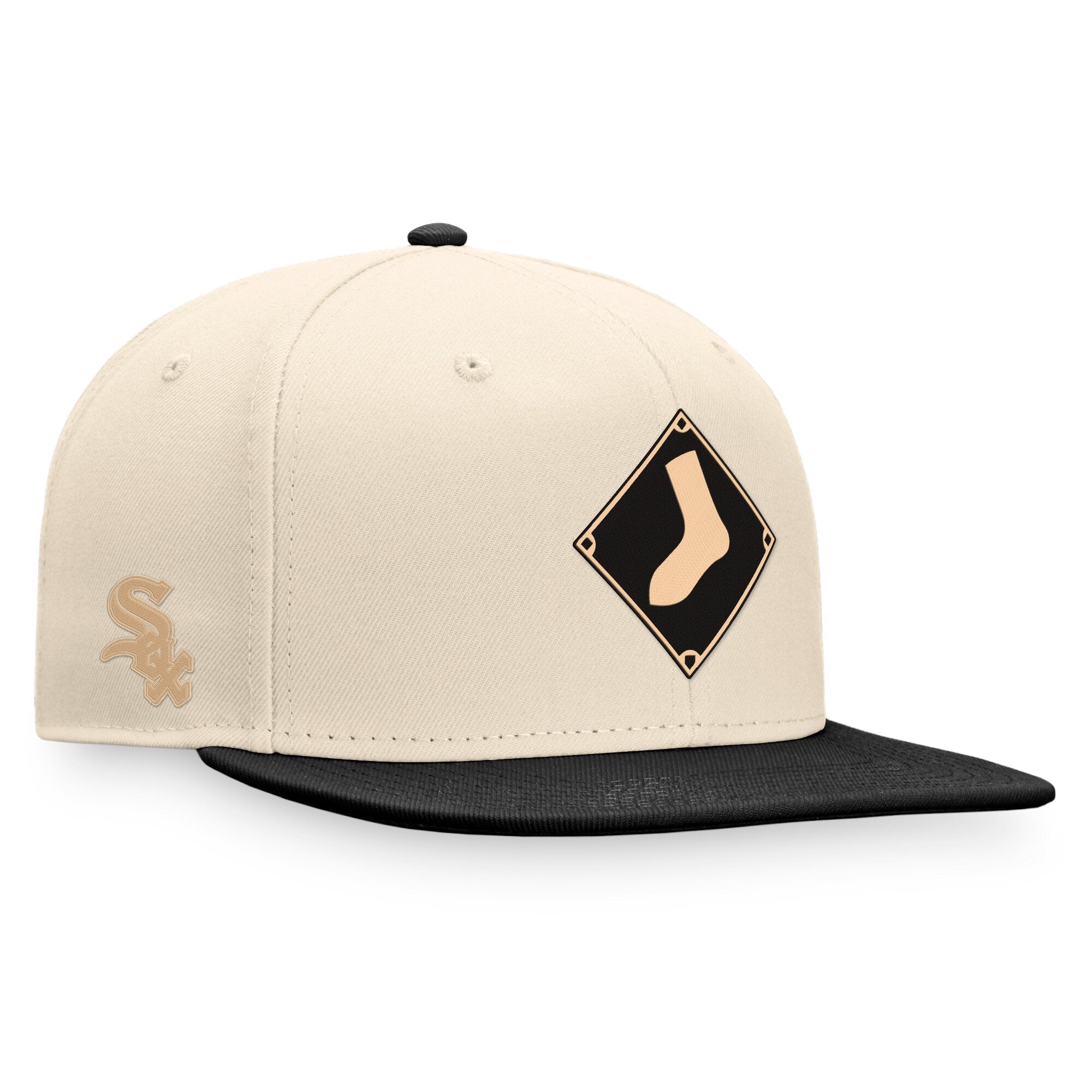 Chicago White Sox Fanatics Branded Fitted Hat - Natural/Black