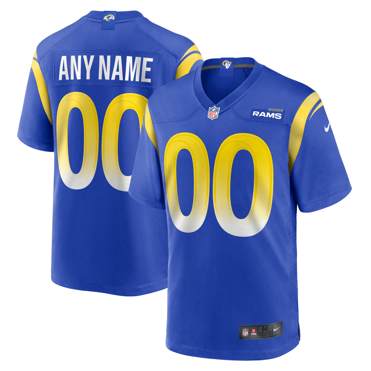 Los Angeles Rams Nike Custom Game Jersey   Royal