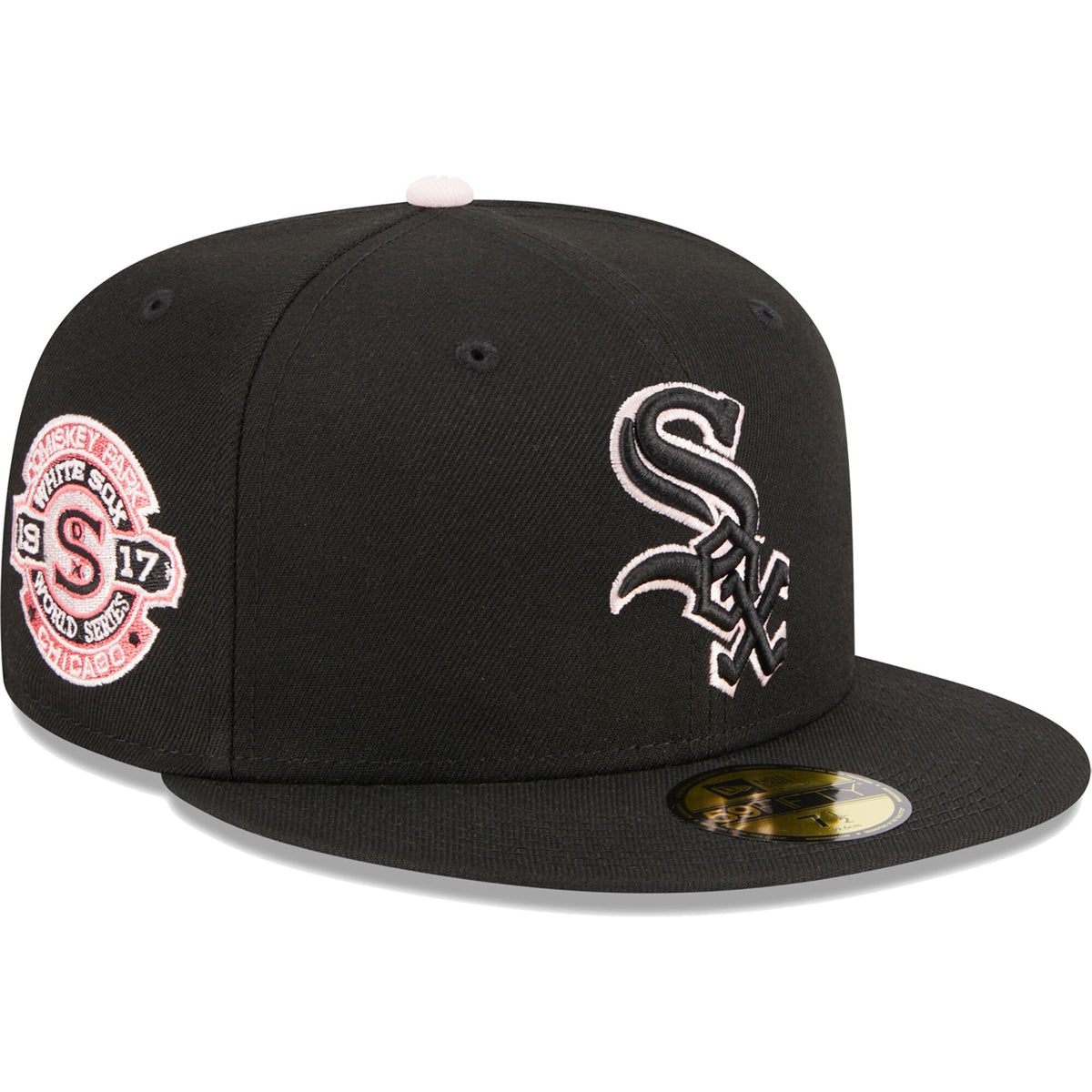 Chicago White Sox New Era Pastel Undervisor 59FIFTY Fitted Hat - Black