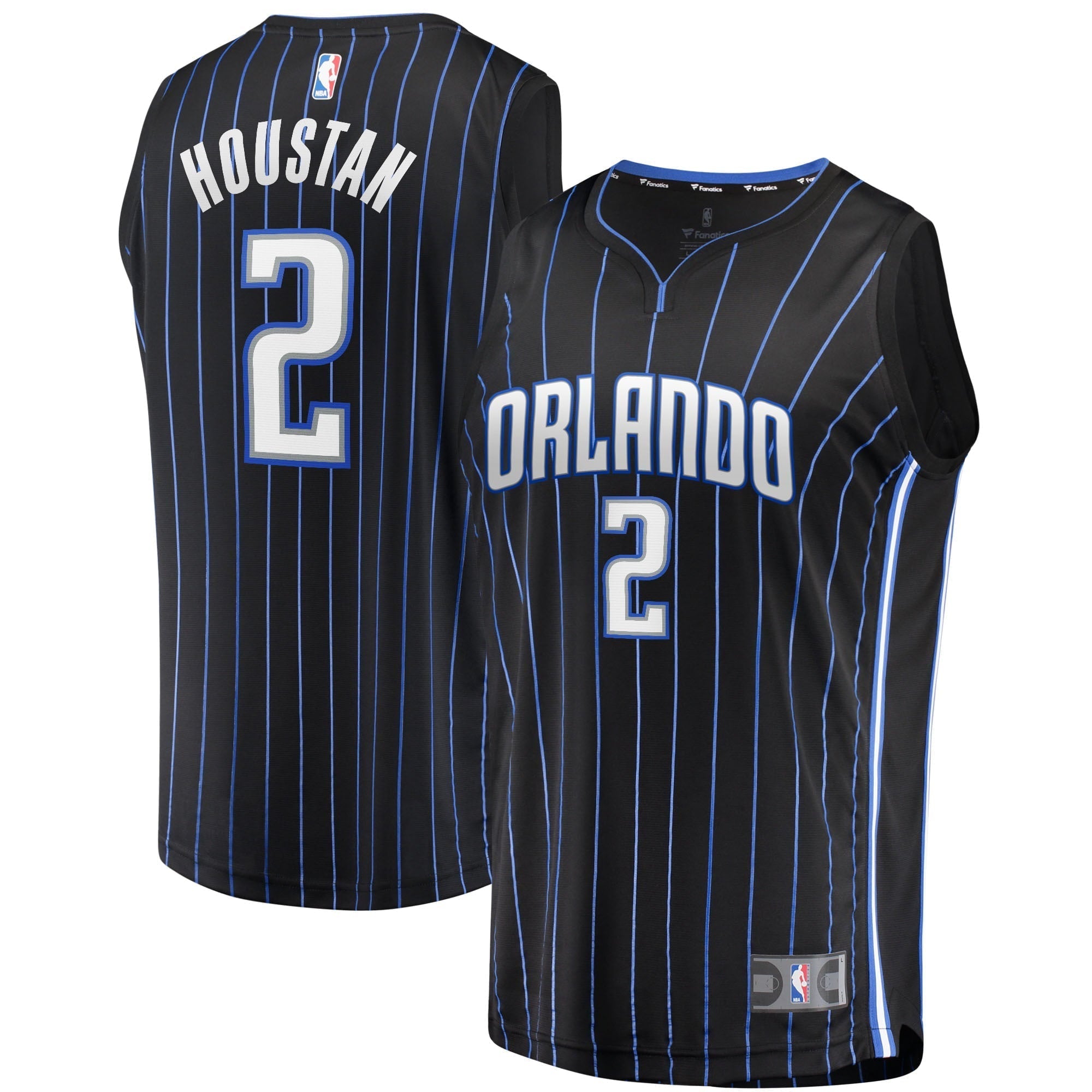 Men's Fanatics Branded Caleb Houstan Black Orlando Magic 2021/22 Fast Break Replica Jersey - Icon Edition