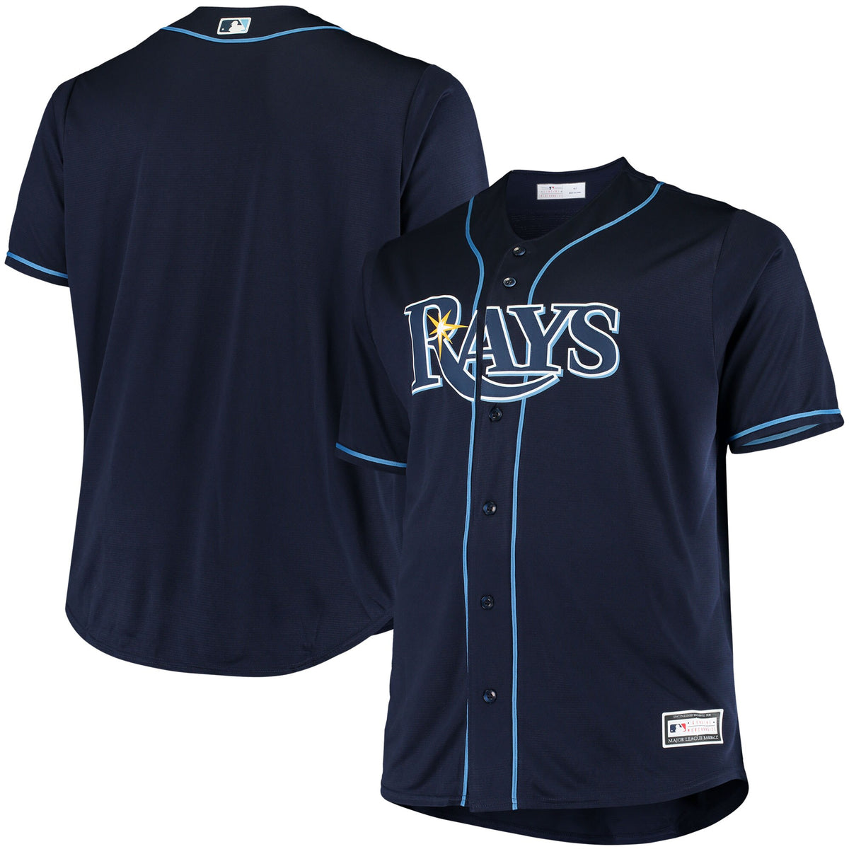 Tampa Bay Rays Big & Tall Replica Alternate Team Jersey - Navy