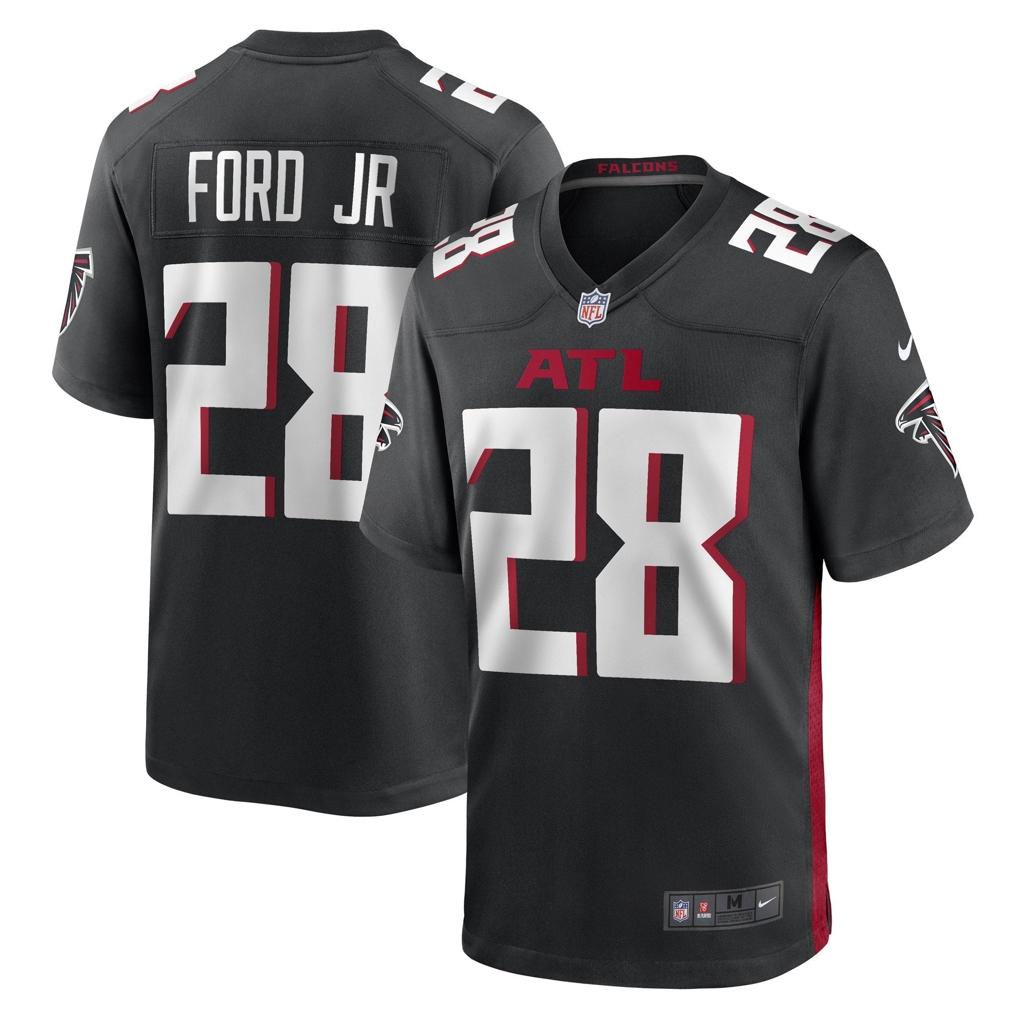 Men s Nike Black Mike Ford Atlanta Falcons Game Player Jersey