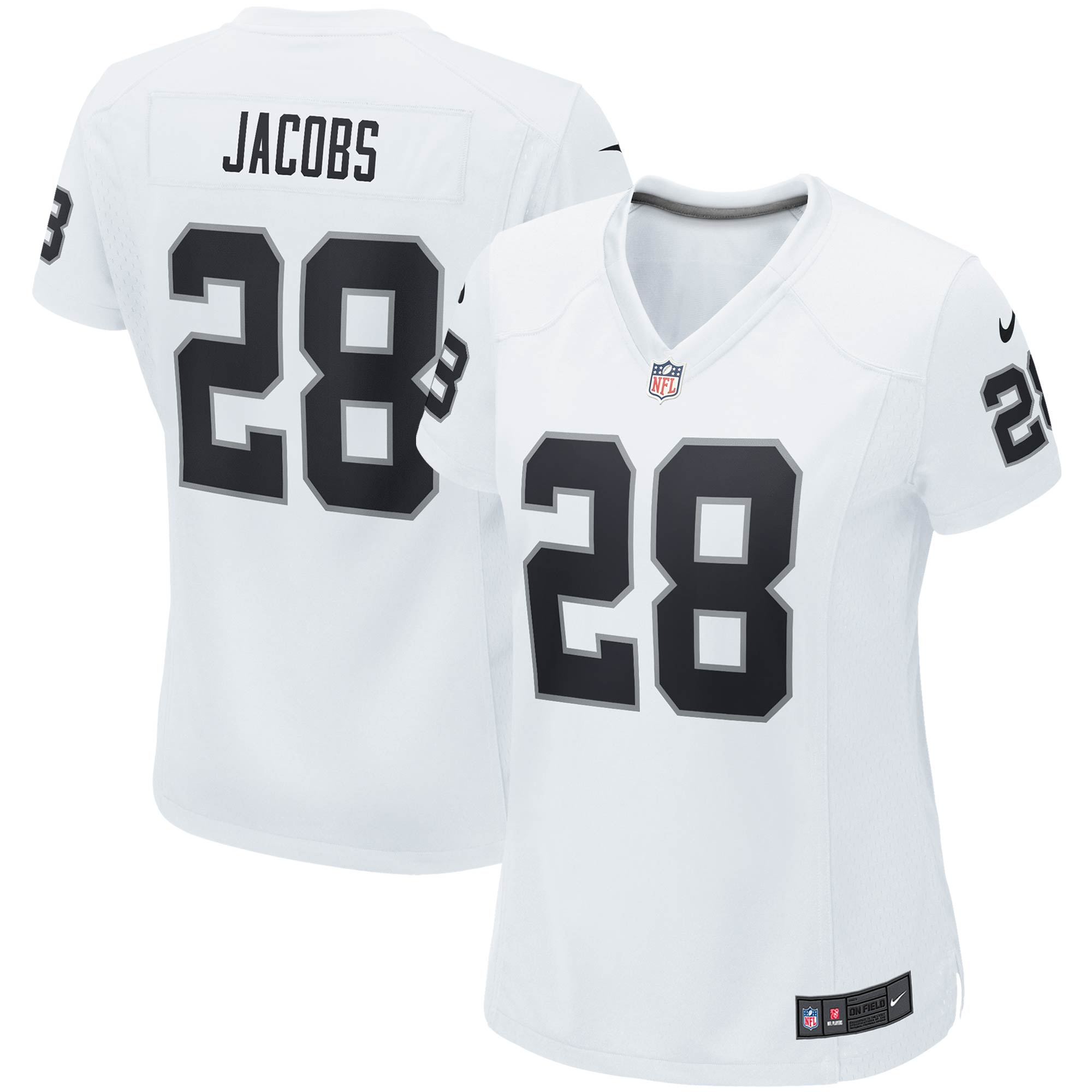 Josh Jacobs Las Vegas Raiders Nike Women s Player Game Team Jersey   White