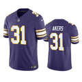 Men s Minnesota Vikings  Cam Akers Purple 2023 Vapor Throwback Limited Stitched Jerseys