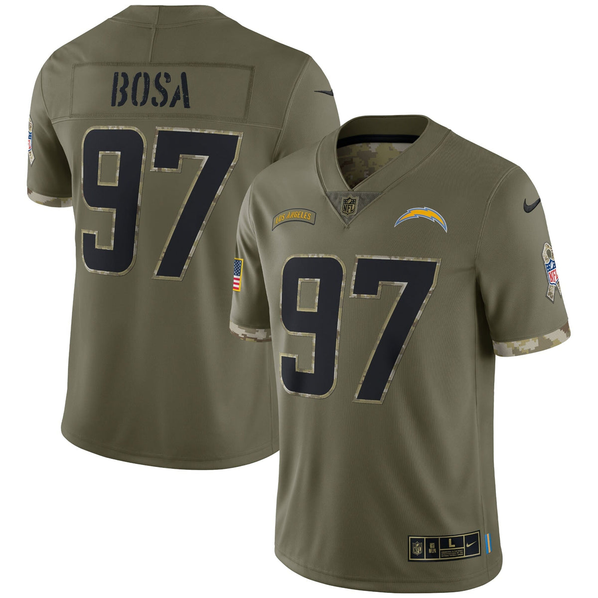 Men s Nike Joey Bosa Olive Los Angeles Chargers 2022 Salute To Service Limited Jersey