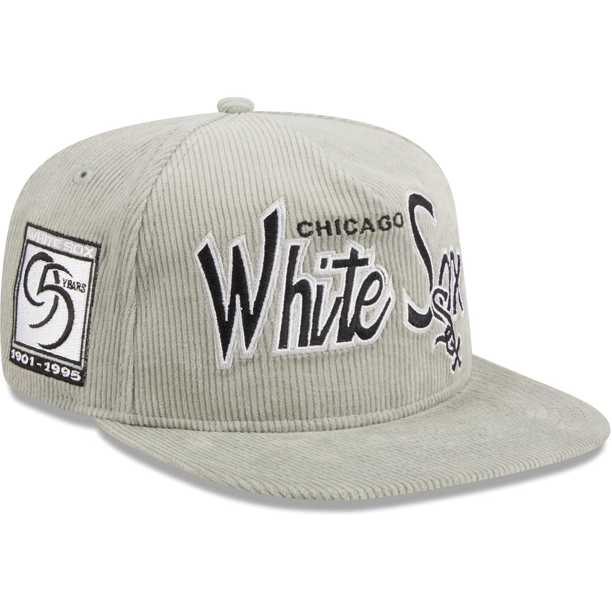 Chicago White Sox New Era Corduroy Golfer Adjustable Hat - Gray