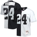Charles Woodson Las Vegas Raiders Mitchell   Ness 1998 Split Legacy Replica Jersey   Black/Silver