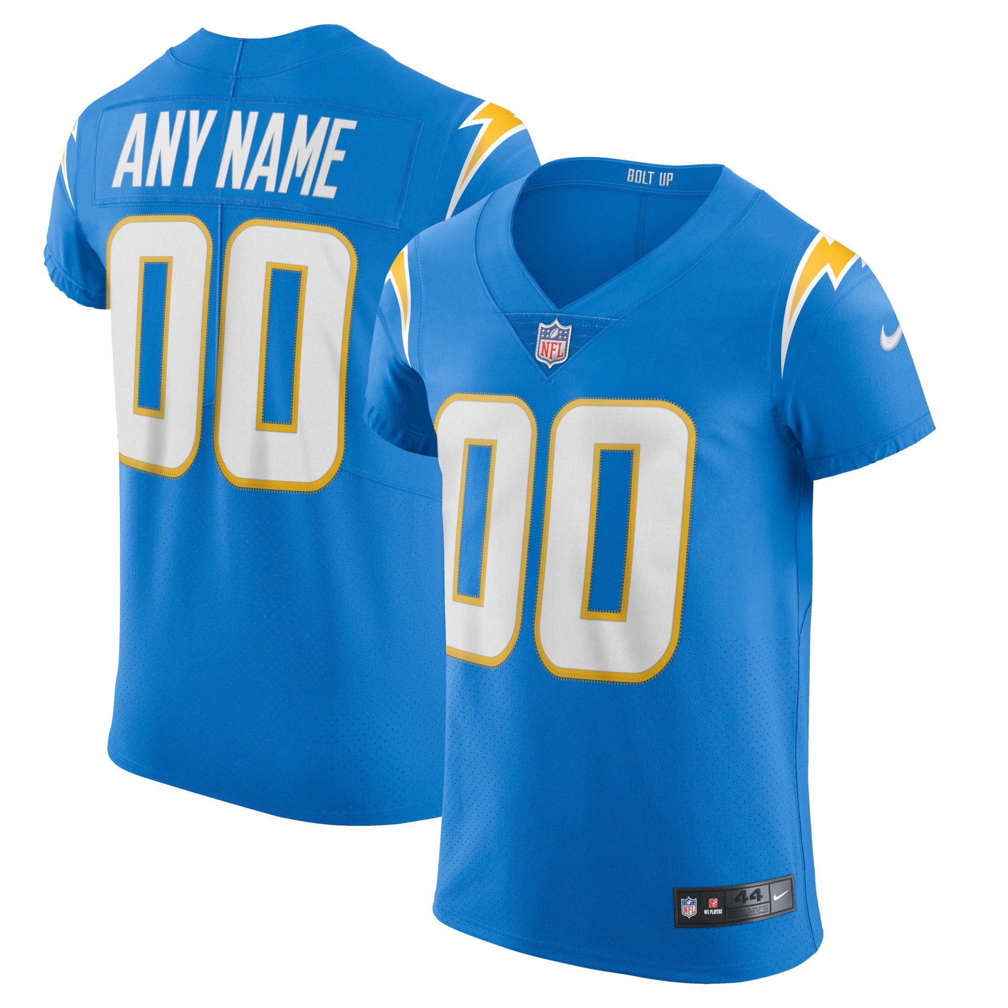 Los Angeles Chargers Nike Vapor Elite Custom Jersey   Powder Blue