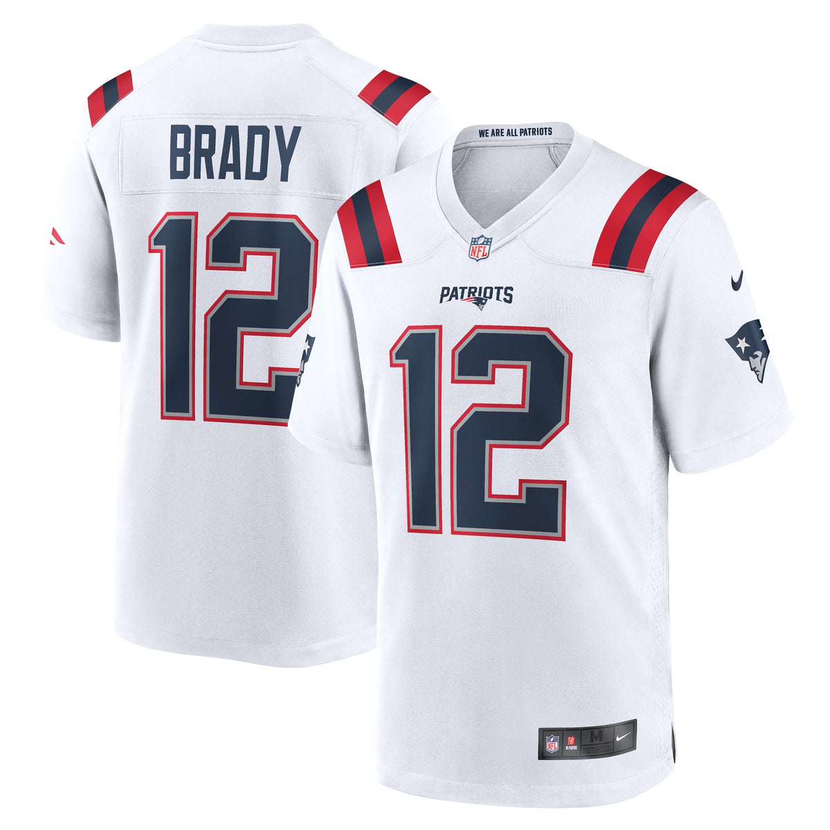 Tom Brady New England Patriots Nike Retired Game Jersey   White