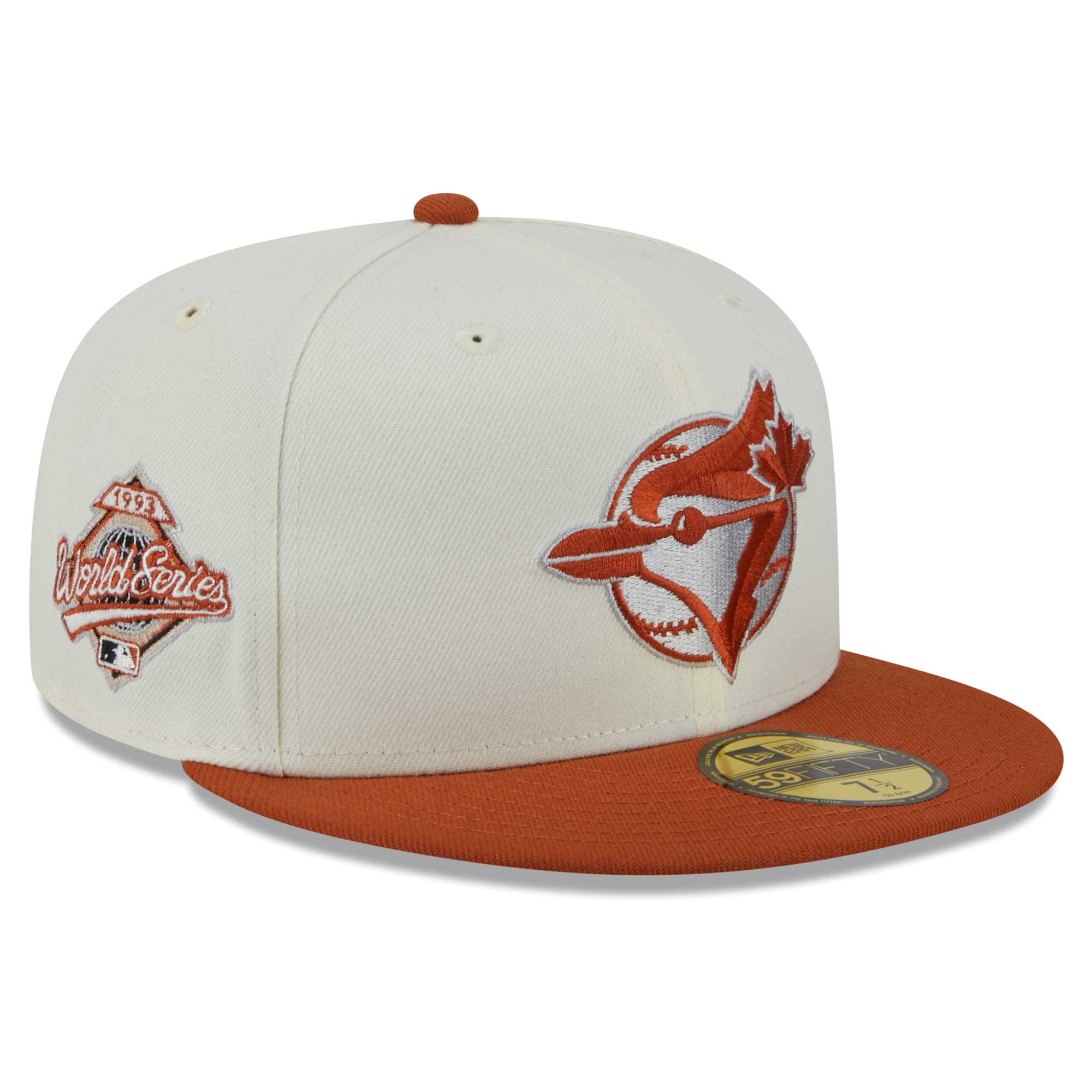 Toronto Blue Jays New Era 59FIFTY Fitted Hat - Cream/Orange