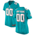 Miami Dolphins Nike Women s Custom Game Jersey   Aqua