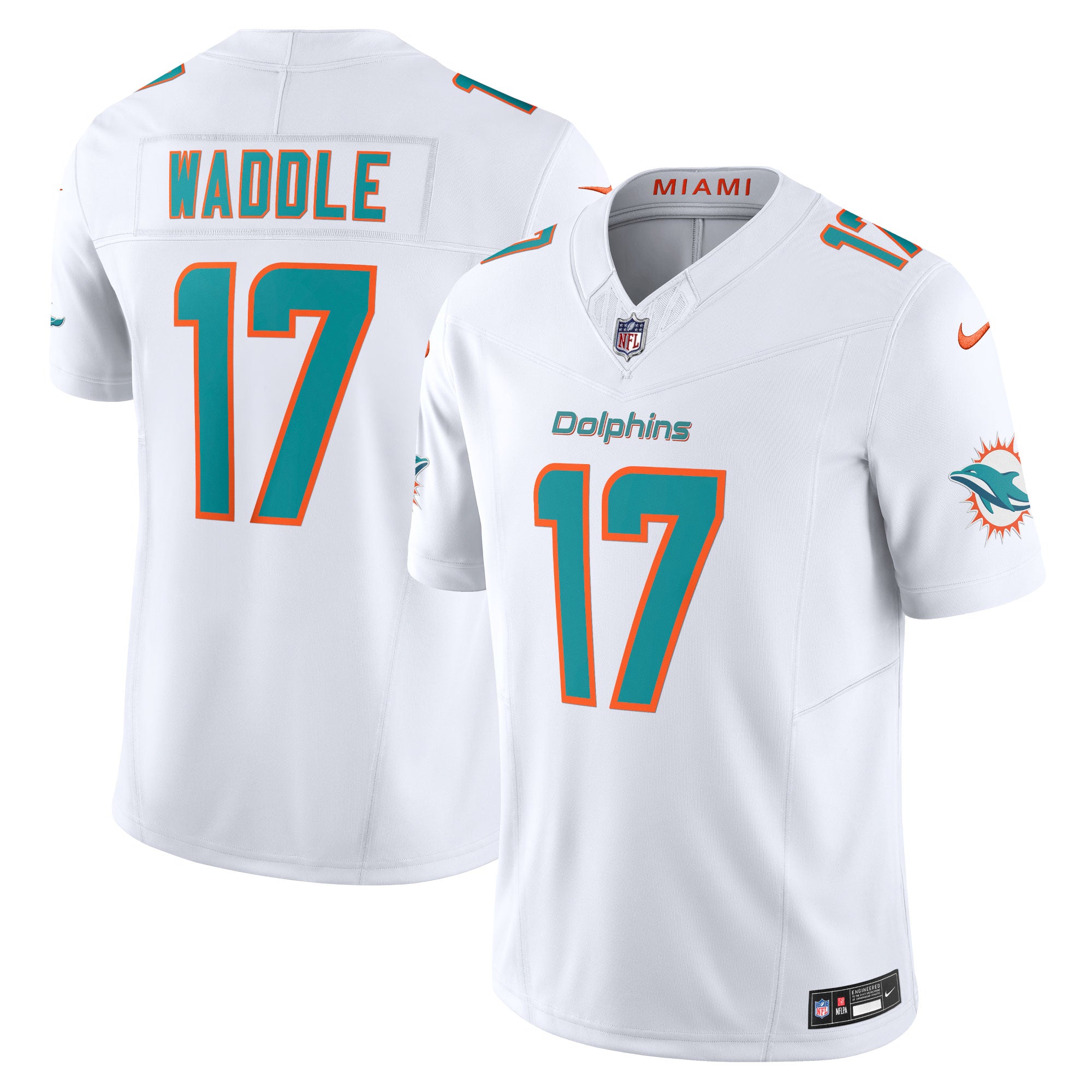 Jaylen Waddle Miami Dolphins Nike Vapor F.U.S.E. Limited Jersey   White