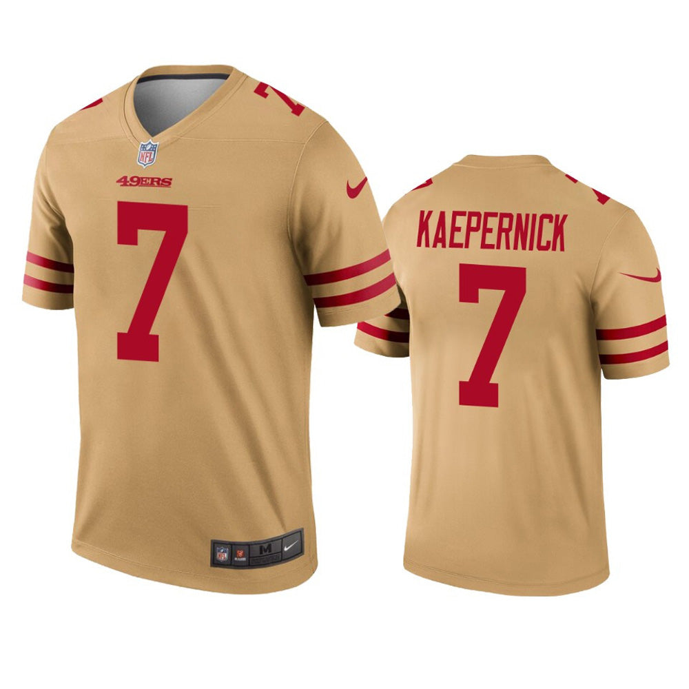 Men s San Francisco 49ers Colin Kaepernick Inverted Legend Jersey   Gold