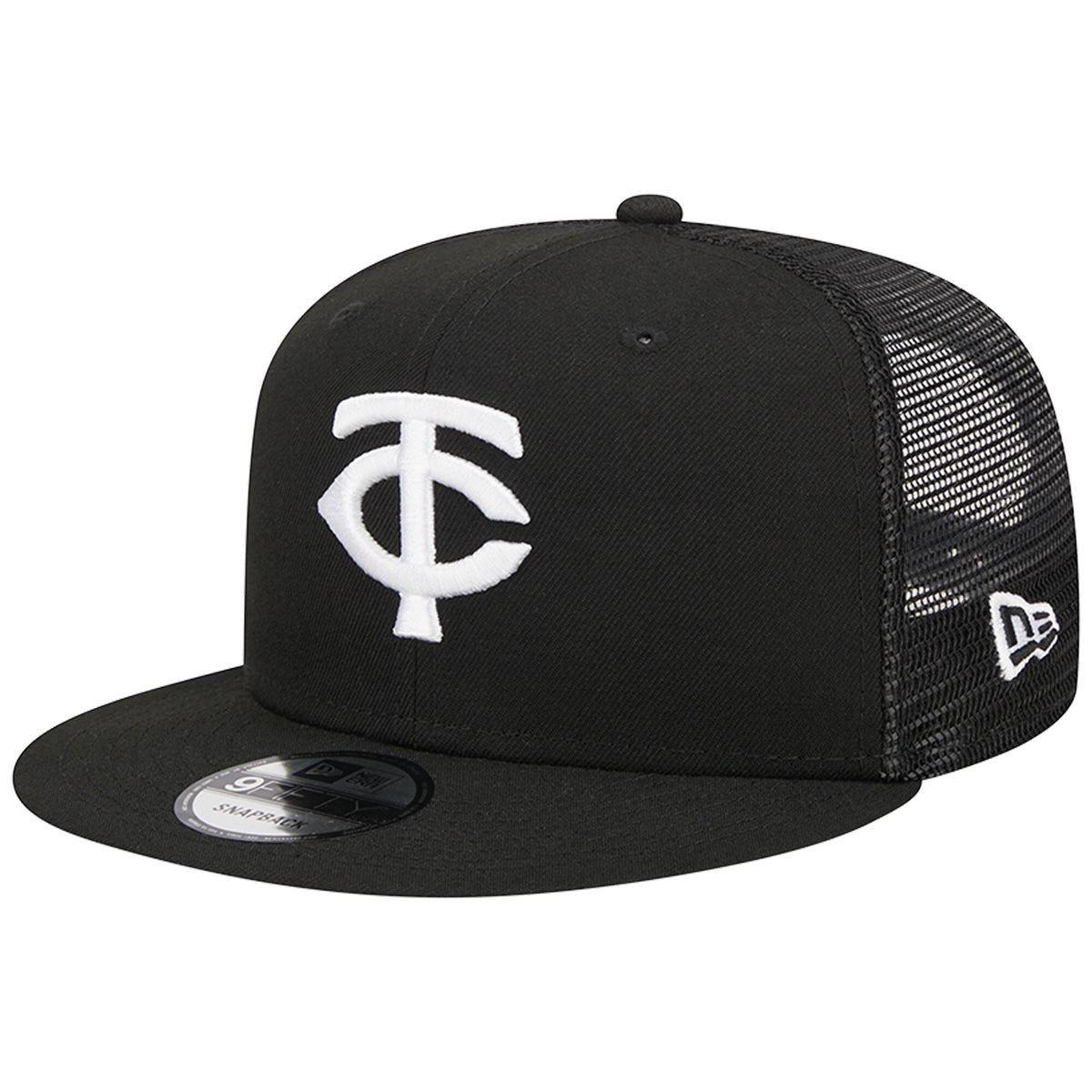 Minnesota Twins New Era Trucker 9FIFTY Snapback Hat - Black