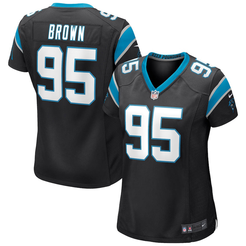 Women s Carolina Panthers Derrick Brown Game Jersey   Black