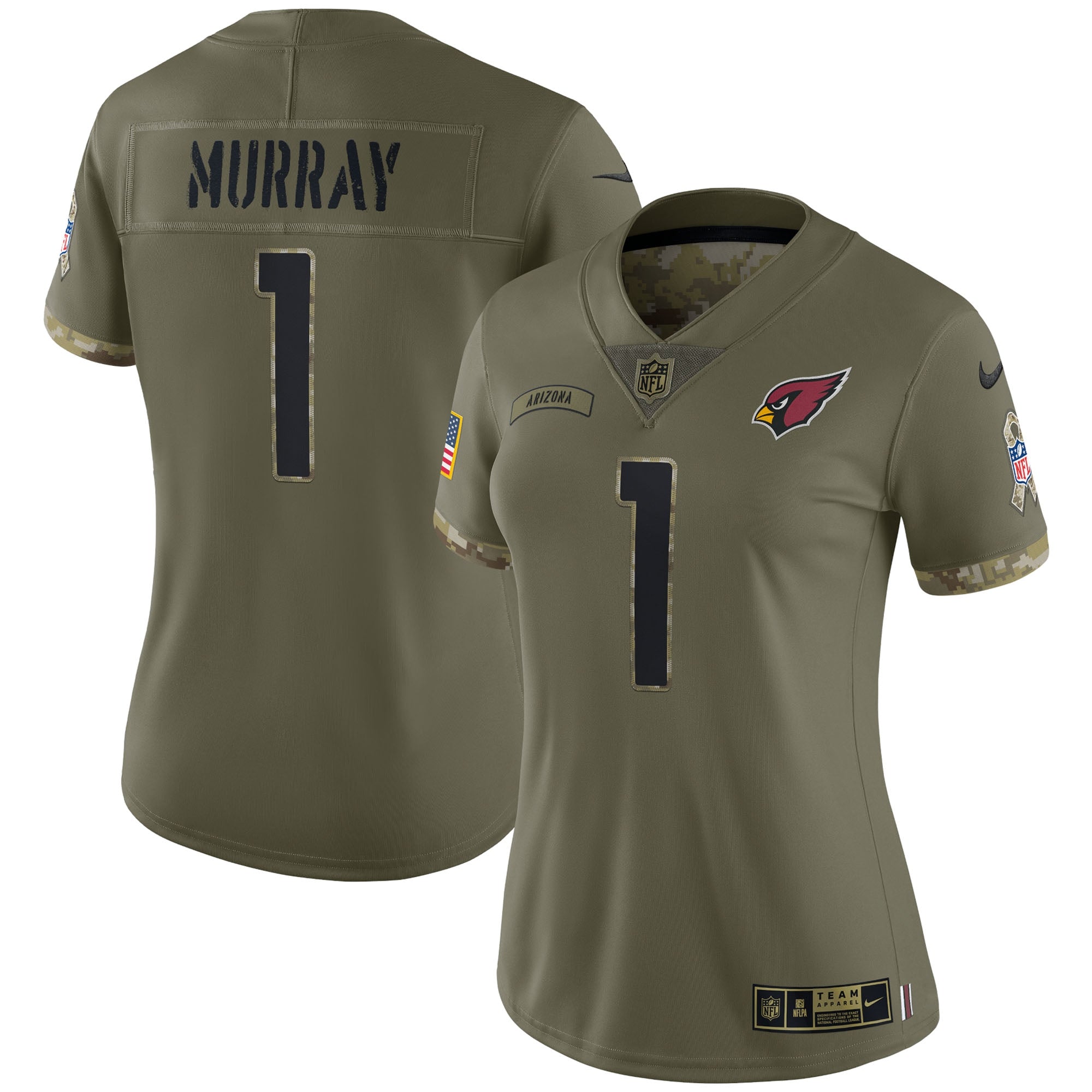 Kyler Murray Arizona Cardinals Nike Women s 2022 Salute To Service Limited Jersey   Olive