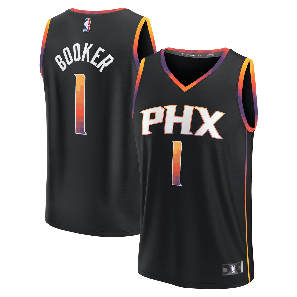 Youth Fanatics Branded Devin Booker Black Phoenix Suns Fast Break Player Jersey - Statement Edition
