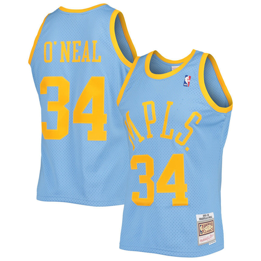 Men's Shaquille O'Neal Los Angeles Lakers Mitchell & Ness 2001-02 Hardwood Classics Swingman Jersey - Powder Blue