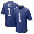 Men s Nike Number 1 Dad Royal New York Giants Game Jersey