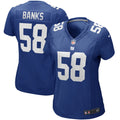 Women s Nike Carl Banks Royal New York Giants Game Retired Player Jersey