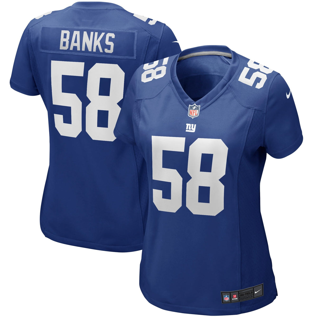 Women s Nike Carl Banks Royal New York Giants Game Retired Player Jersey