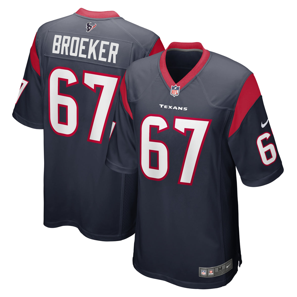 Nick Broeker Houston Texans Nike Team Game Jersey    Navy