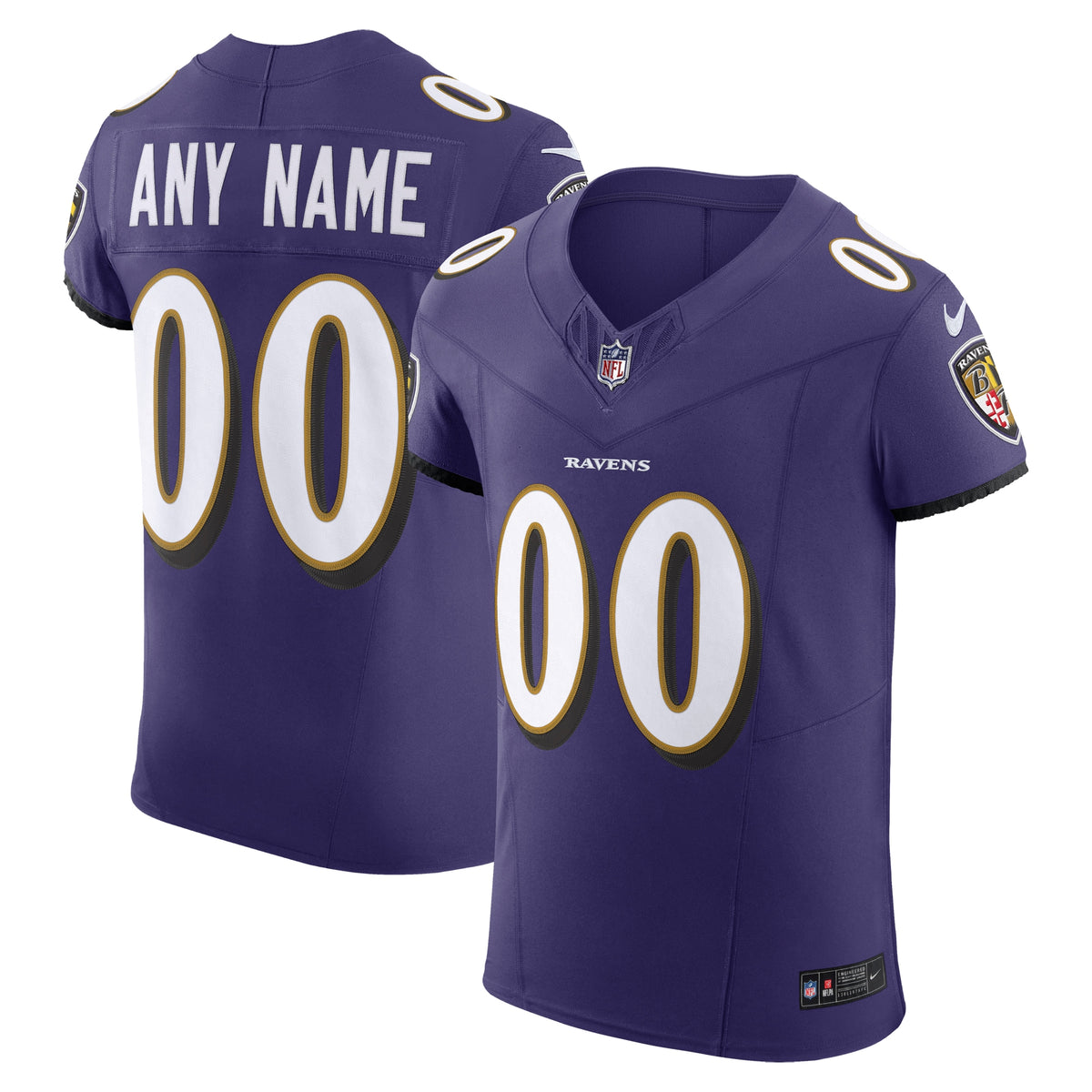 Baltimore Ravens Nike Vapor F.U.S.E. Elite Custom Jersey   Purple